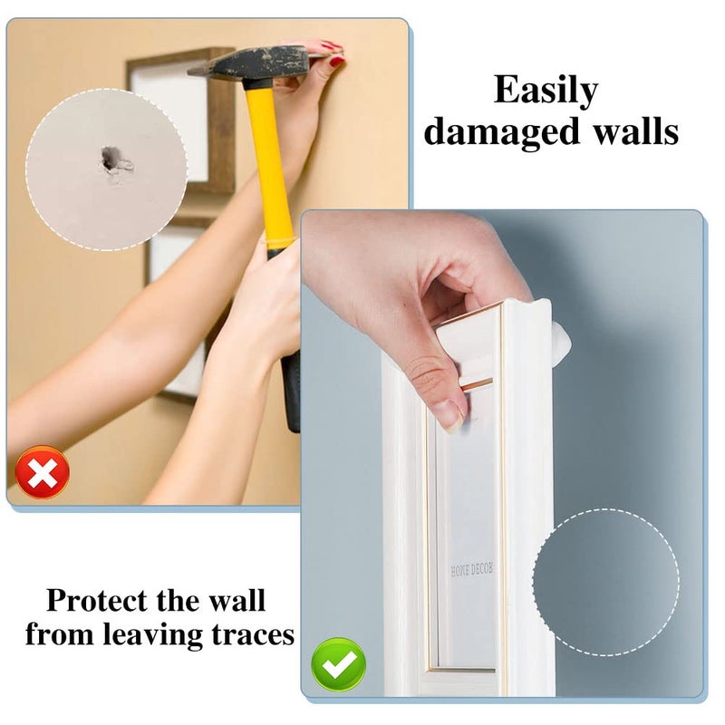 SUMAJU 408 Pcs Adhesive Sticky Tack Putty, Removable Putty Mounting Putty Reusable Wall Safe Tack Putty for Wall Hanging Pictures Poster Museum, Cleaning, Nail (White) - Image 5
